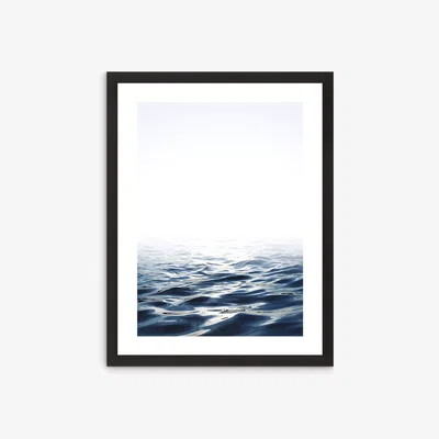 John Lewis Tranquility - Framed Print & Mount, 66 x 51cm, Blue