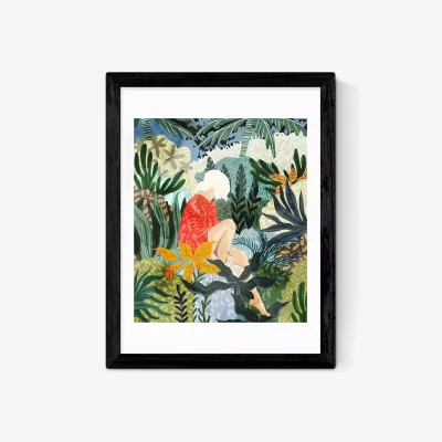 John Lewis EAST END PRINTS 83 Oranges 'Distracted Reader' Framed Print