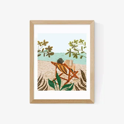 John Lewis EAST END PRINTS 83 Oranges 'Vacay Book Club' Framed Print