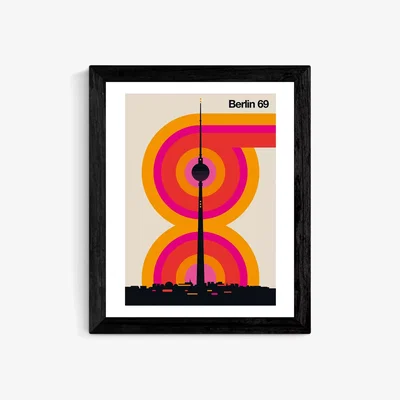 John Lewis EAST END PRINTS Bo Lundberg 'Berlin 69' Framed Print