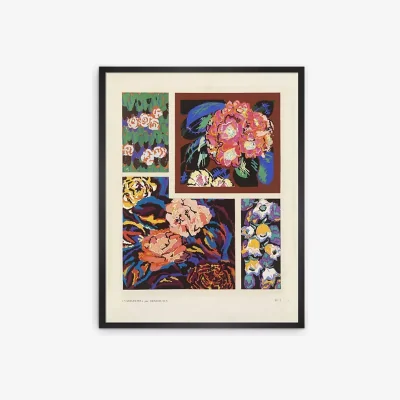 John Lewis Edouard Benedictus - Variations Plate 3 Framed Print, 70 x 55cm, Multi