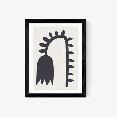 John Lewis EAST END PRINTS Alisa Galitsyna 'Black Tulip I' Framed Print