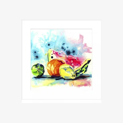 John Lewis John Lewis Rachael Dalzell 'Fruit 1' Framed Print, 53.5 x 53.5cm, Multi/White