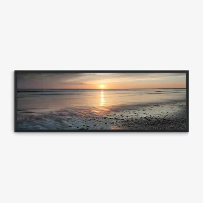 John Lewis John Lewis Mike Shepherd 'Ebb & Flow' Framed Canvas Print, 44 x 124cm, Orange/Multi
