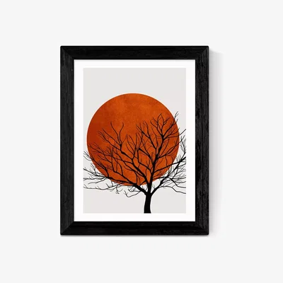 John Lewis EAST END PRINTS Kubistika 'Warm Winter' Framed Print