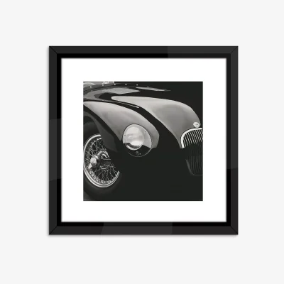 John Lewis Jaguar C-Type - Framed Print & Mount, 55.5 x 55.5cm