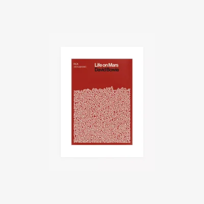 John Lewis Reign & Hail - David Bowie Life On Mars Lyrics Unframed Print & Mount, 40 x 30cm, Red