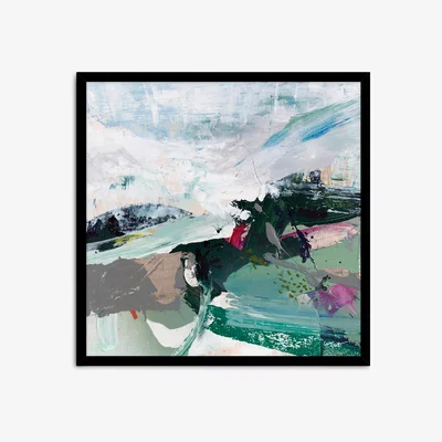 John Lewis John Lewis Georgia Elliot 'Shift Skies' Framed Prints, 84.5 x 84.5cm, Green
