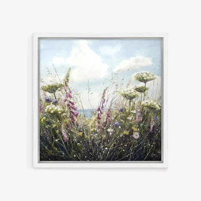 John Lewis John Lewis Marie Mills 'Coastal Harmony' Framed Print, 29 x 29cm, Green/Blue