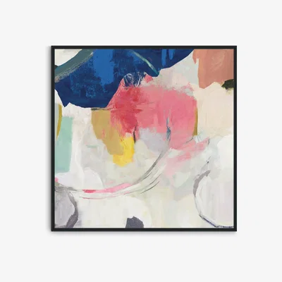 John Lewis Tom Reeves - 'Loyal' Framed Floating Canvas Print, 104 x 104cm, Pink/Multi