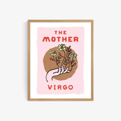 John Lewis Sophie Ward - 'Virgo - The Mother' Framed Print, 52 x 42cm, Pink
