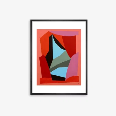 John Lewis Nils Jean - 'Au Theatre' Framed Print & Mount, 80 x 60cm, Red/Multi