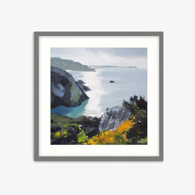 John Lewis Sian McGill - 'Pwll Deri' Framed Print, 84.5 x 84.5cm, Blue/Multi