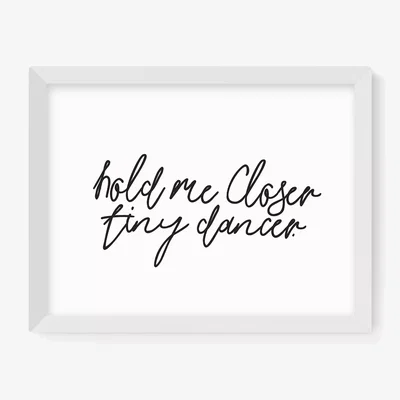 John Lewis EAST END PRINTS Honeymoon Hotel 'Hold Me Closer Tiny Dancer' Framed Print