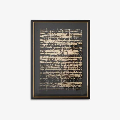 John Lewis Pizarro II - Abstract Framed Print & Mount, 74 x 54cm, Black/Gold