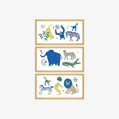John Lewis John Lewis Jungle Boogie Wall Art, Set of 3, 40 x 20cm