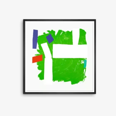 John Lewis Royal Academy - Sandra Blow 'Split Second' Framed Print, 105 x 105cm, Green