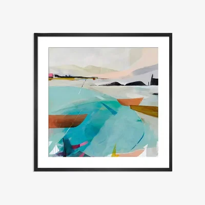 John Lewis Louise Body - 'She and Him' Framed Print & Mount, 50 x 50cm, Blue/Multi