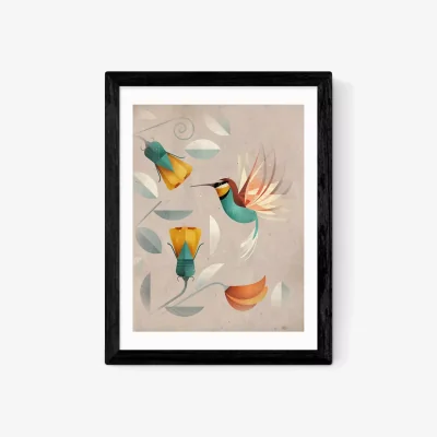 John Lewis EAST END PRINTS Dieter Braun 'Hummingbird' Framed Print