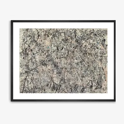 John Lewis Jackson Pollock - 'Number 1, 1950 Lavender Mist' Framed Print & Mount, 79 x 99cm, Multi