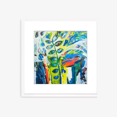 John Lewis Simoni Djordjevic - Floral Fauvism Framed Print & Mount, 58 x 58cm, Blue/Multi
