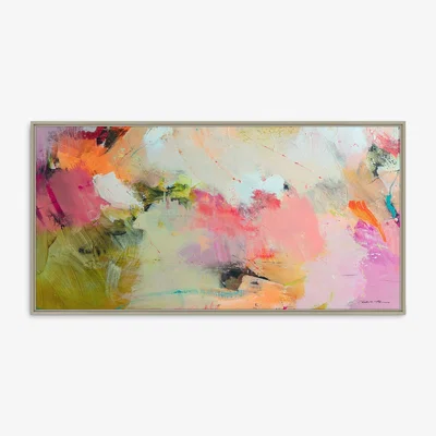 John Lewis John Lewis Natasha Barnes 'Cherry Pop Blossom' Framed Canvas Print, 64 x 124cm, Multi