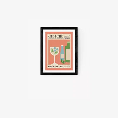 John Lewis EAST END PRINTS We Made Something Nice 'Gin & Tonic' Framed Print
