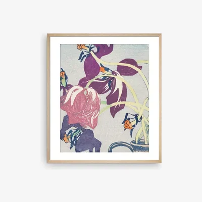 John Lewis Mabel Royds - 'Dead Tulips' Framed Print & Mount, 80 x 70cm, Purple/Multi