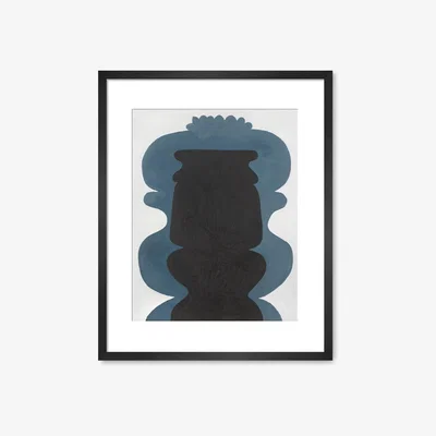 John Lewis Isabelle Carr - 'Lamps 1' Framed Print & Mount, 60 x 50cm, Blue/Black