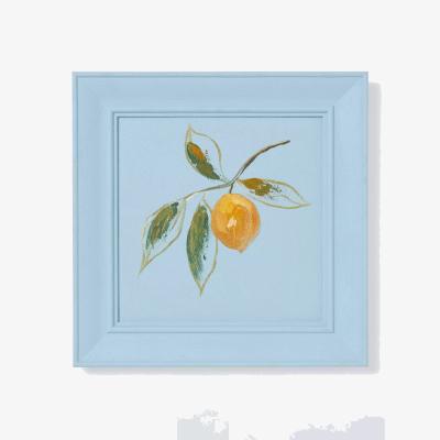 John Lewis John Lewis Kitchen Art 'Lemon' Hand Painted Framed Print, 30 x 30cm, Blue