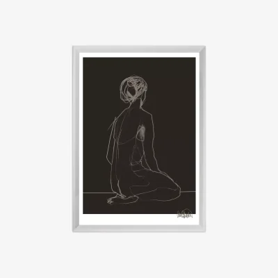 John Lewis Anna Bulow - 'Flow 6' Limited Edition Framed Print, 77 x 57cm, Black