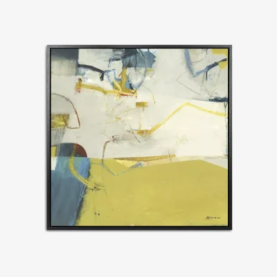 John Lewis Alice Sheridan - Abstract IV Framed Canvas Print, 84.5 x 84.5, Citrine/Multi