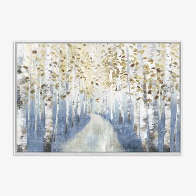 John Lewis John Lewis Allison Pearce 'New Path I' Framed Canvas Print, 84 x 124cm, Blue/Multi