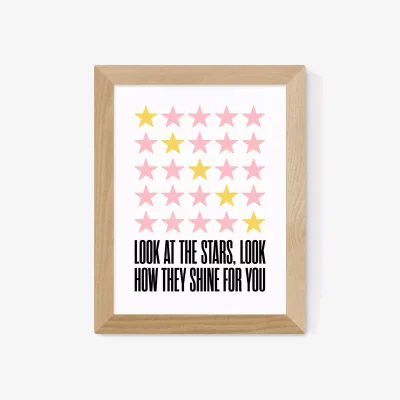 John Lewis EAST END PRINTS HollieGraphik 'Stars' Framed Print