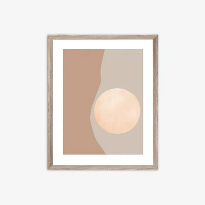 John Lewis Earth Tones Scandi Framed Print, 57 x 47cm, Brown