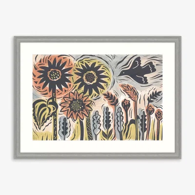 John Lewis Kate Millbank - 'Summer Garden' Framed Print & Mount, 55 x 75cm, Multi