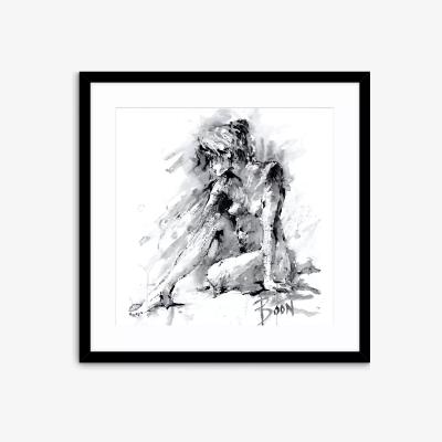 John Lewis John Lewis Joanne Boon Thomas 'Figurative Study 1' Framed Print & Mount, 74.5 x 74.5cm, Black/White