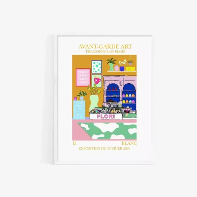 John Lewis EAST END PRINTS BLANC Prints 'Flori' Framed Print