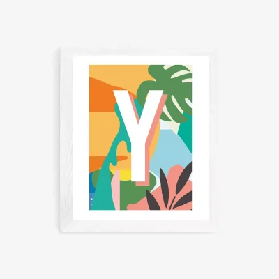 John Lewis EAST END PRINTS Sei and Ru 'Y Letter' Framed Print