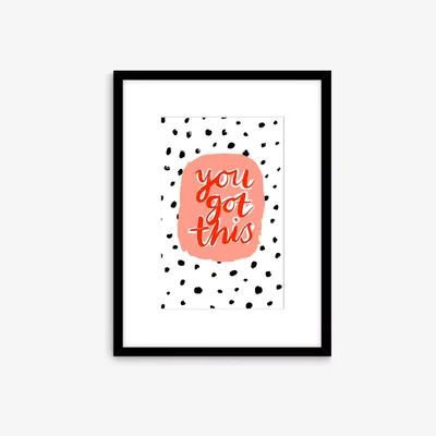 John Lewis Eleanor Bowmer 'You Got This' Framed Print & Mount, 42 x 32cm, White/Multi