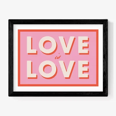 John Lewis EAST END PRINTS Studio Eleni 'Love is Love' Framed Print