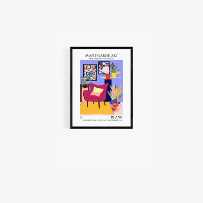 John Lewis EAST END PRINTS BLANC Prints 'Blue Essence' Framed Print