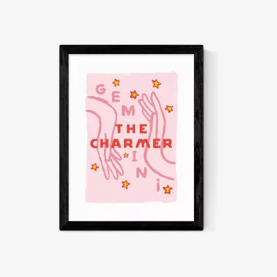 John Lewis EAST END PRINTS Sophie Ward 'Gemini The Charmer' Framed Print