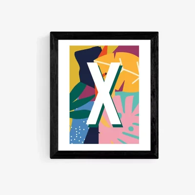 John Lewis EAST END PRINTS Sei and Ru 'X Letter' Framed Print