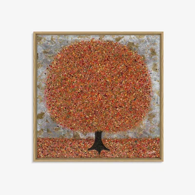 John Lewis John Lewis Nicky Chubb 'Bright & Beautiful Autumn' Framed Canvas Print, 64 x 64cm, Orange