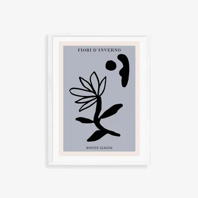 John Lewis EAST END PRINTS Ani Vidotto 'Fiori d'Inverno Blue' Framed Print
