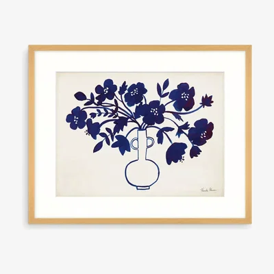 John Lewis Farida Zaman - 'Modern Blue I' Framed Print & Mount, 42 x 52cm, Blue