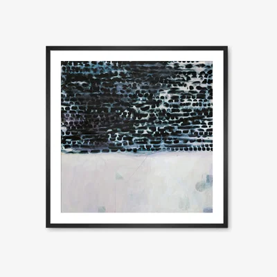 John Lewis Ele Pack - 'Silent Movie' Abstract Framed Print & Mount, 70 x 70cm, Blue