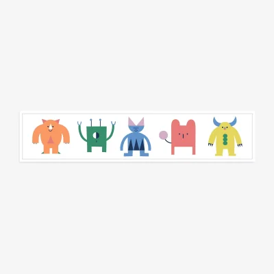 John Lewis John Lewis Robot Monsters Wall Art, 100 x 20cm