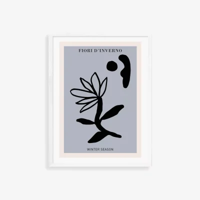 John Lewis EAST END PRINTS Ani Vidotto 'Fiori d'Inverno Blue' Framed Print